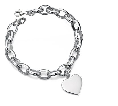 Picture of Links Bracelet With Heart Charm
