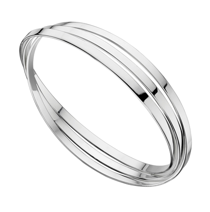 Picture of Triple Russian Wedding Bangle - Flat Bands