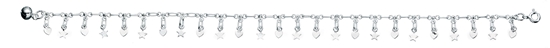 Picture of Hearts & Stars 25Cm Ankle Chain