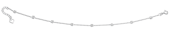 Picture of Ball Heart & Flower Ankle Chain