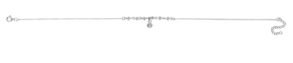 Picture of Clear Swarovski Crystal & CZ Charm Anklet