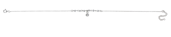 Picture of Clear Swarovski Crystal & CZ Charm Anklet