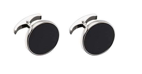 Picture of Black Resin Round Cufflinks