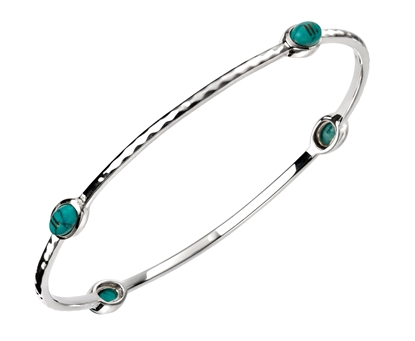 Picture of Turquoise Bangle With Texture Pattern