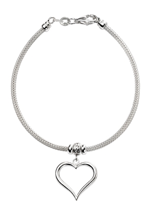 Picture of Mesh Bracelet With Heart & CZ Detail