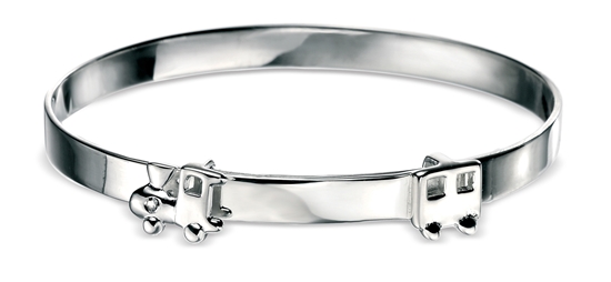 Picture of D For Diamond Train Motif Bracelet
