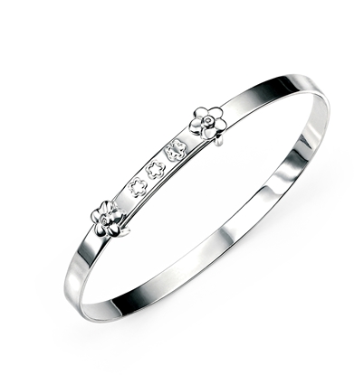 Picture of D For Diamond Flower Bracelet