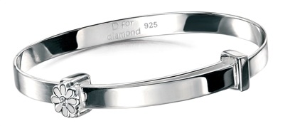 Picture of D For Diamond White Daisy Christening Bangle