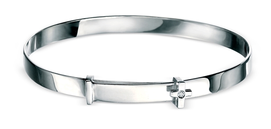Picture of D For Diamond Cross Baby Bangle
