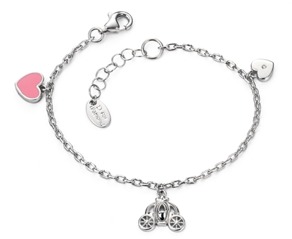 Picture of D For Diamond Double Heart And Fairy Carriage Bracelet