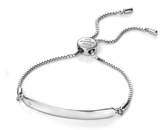Picture of D For Diamond Chain ID Bracelet