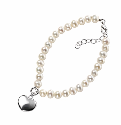Picture of Pearl Bracelet With Puff Heart