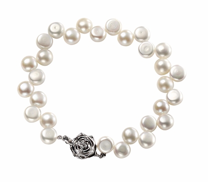 Picture of White Freshwater Pearl Zig Zag 19Cm Bracelet