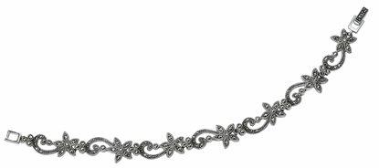 Picture of Flower & Scroll Marcasite Bracelet