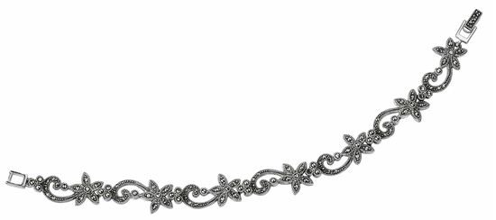 Picture of Flower & Scroll Marcasite Bracelet