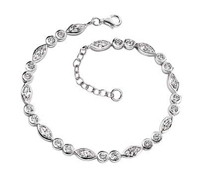 Picture of Clear CZ Round & Marquise Bracelet