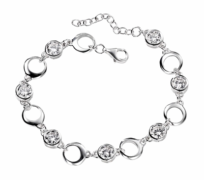 Picture of Clear CZ Open Circles Bracelet