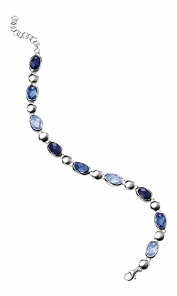 Picture of Blue Crystal Multi Oval 18+3Cm Bracelet