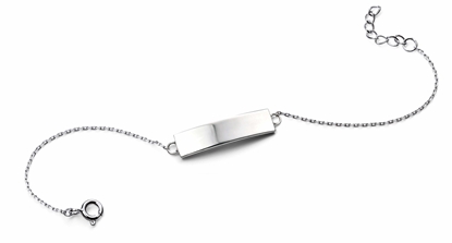 Picture of Silver Rectangle Id Tag Bracelet