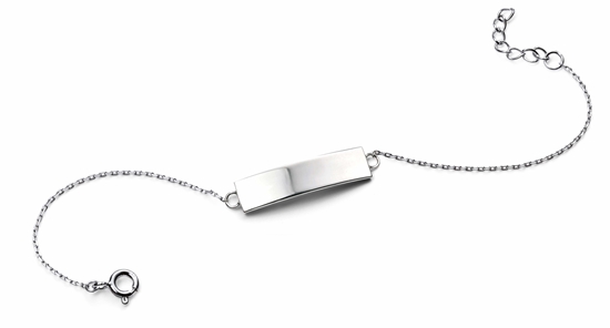 Picture of Silver Rectangle Id Tag Bracelet
