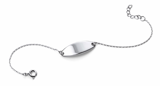 Picture of Silver Oval Id Tag Bracelet