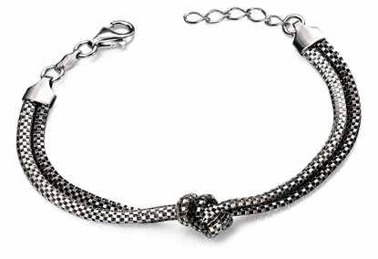 Picture of Silver 2 Tone Knot Bracelet