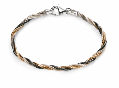 Picture of 3 Tone Twisted Snake Bracelet