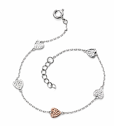 Picture of Hammered Finish Heart Bracelet