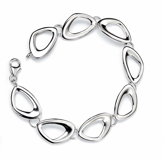 Picture of Cut Out Pebble Shape Link 19Cm Bracelet