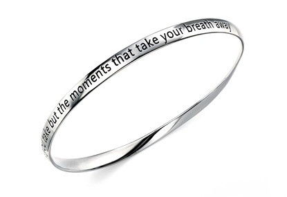Picture of Rhodium Plated Twisted "Moments" Bangle