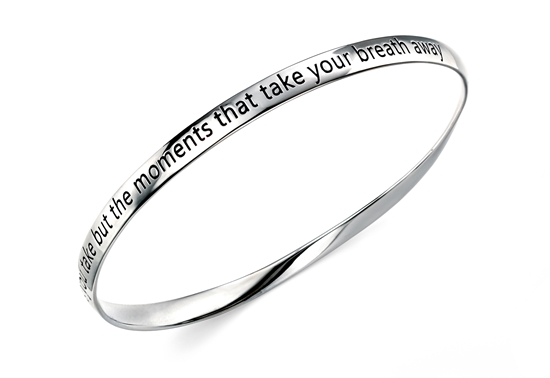 Picture of Rhodium Plated Twisted "Moments" Bangle