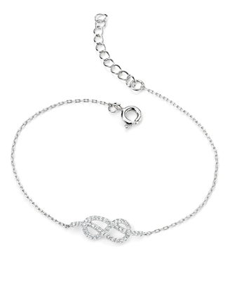 Picture of Clear CZ Infinity Bracelet 17+3Cm