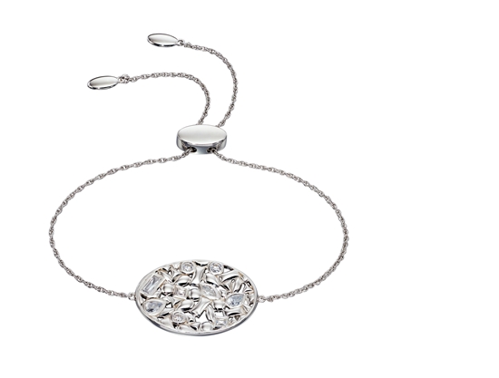 Picture of Silver Contrast Shape Oval Toggle Bracelet