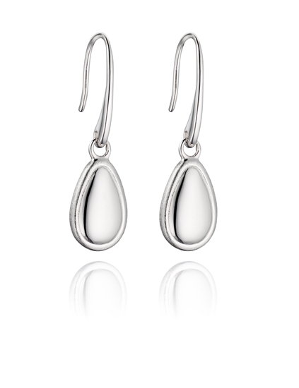 Picture of Brushed Egg Shaped Hook Earrings