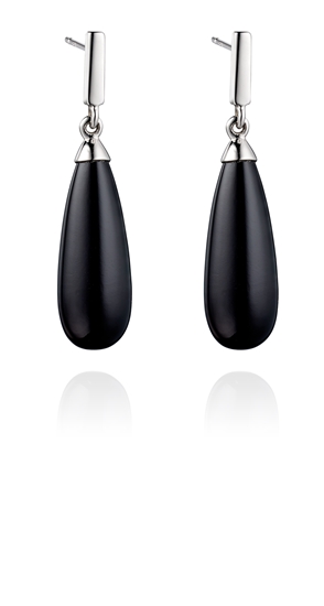 Picture of Black Agate  Drop Earrings