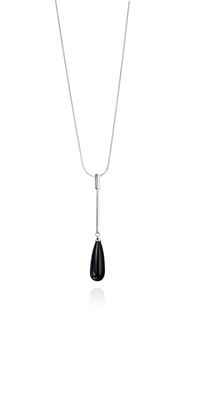 Picture of Black Agate Drop Necklace