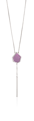 Picture of Lilac Semi-Precious And Asymmetric Pendant