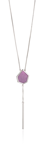 Picture of Lilac Semi-Precious And Asymmetric Pendant