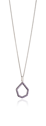 Picture of Lilac Pave Open Shape Pendant