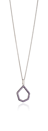 Picture of Lilac Pave Open Shape Pendant