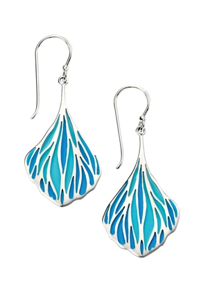 Picture of Blue Enamel Teardrop Earrings