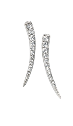 Picture of Clear CZ Curved Bar Earrings