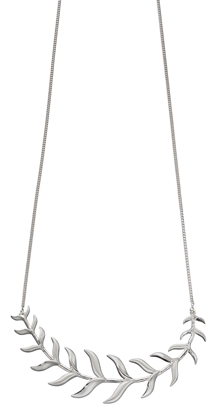 Picture of Plain Silver Fish Bone Necklace