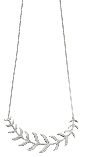 Picture of Plain Silver Fish Bone Necklace
