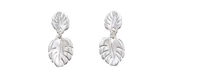 Picture of Silver Cheese Plant Drop Earrings