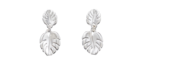 Picture of Silver Cheese Plant Drop Earrings