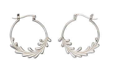 Picture of Leaf Hoop Earrings