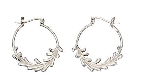 Picture of Leaf Hoop Earrings