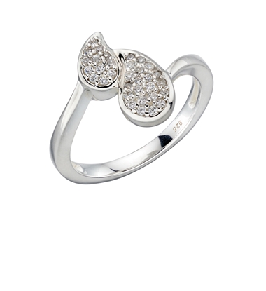 Picture of Double Teardrop Pave Ring