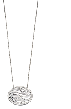 Picture of Oval Wave Cut Out CZ Pendant